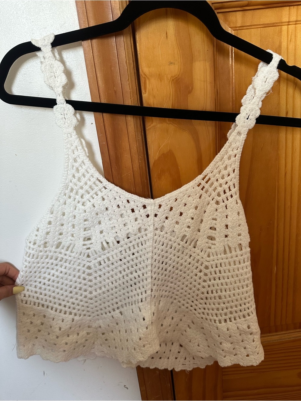 Rebellion Again White Crochet Knit Tank Top / Swimsuit Cover Up – Size Medium - Picture 2 of 6